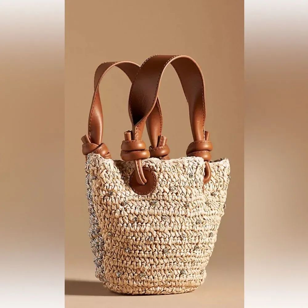 Anthropologie Rhinestone Day to Night Mini Tote